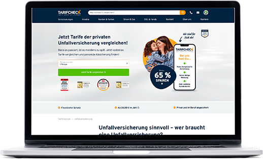 Tarifcheck Unfallversicherung - Screenshot